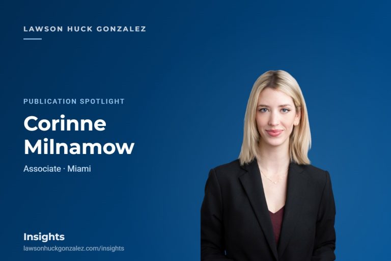 Corinne Milnamow, Associate — Lawson Huck Gonzalez Insights