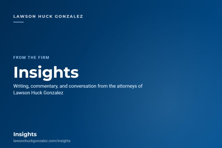 Lawson Huck Gonzalez Insights
